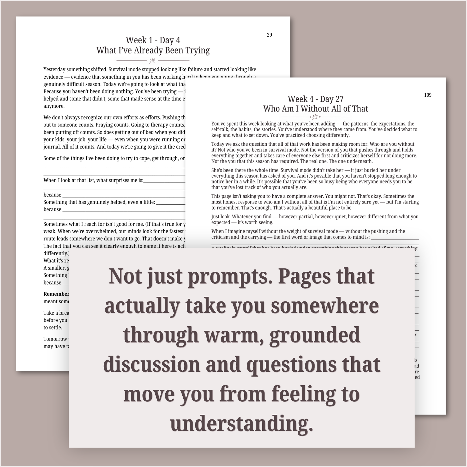 Two pages from a journal with text and a promotional message about the content.