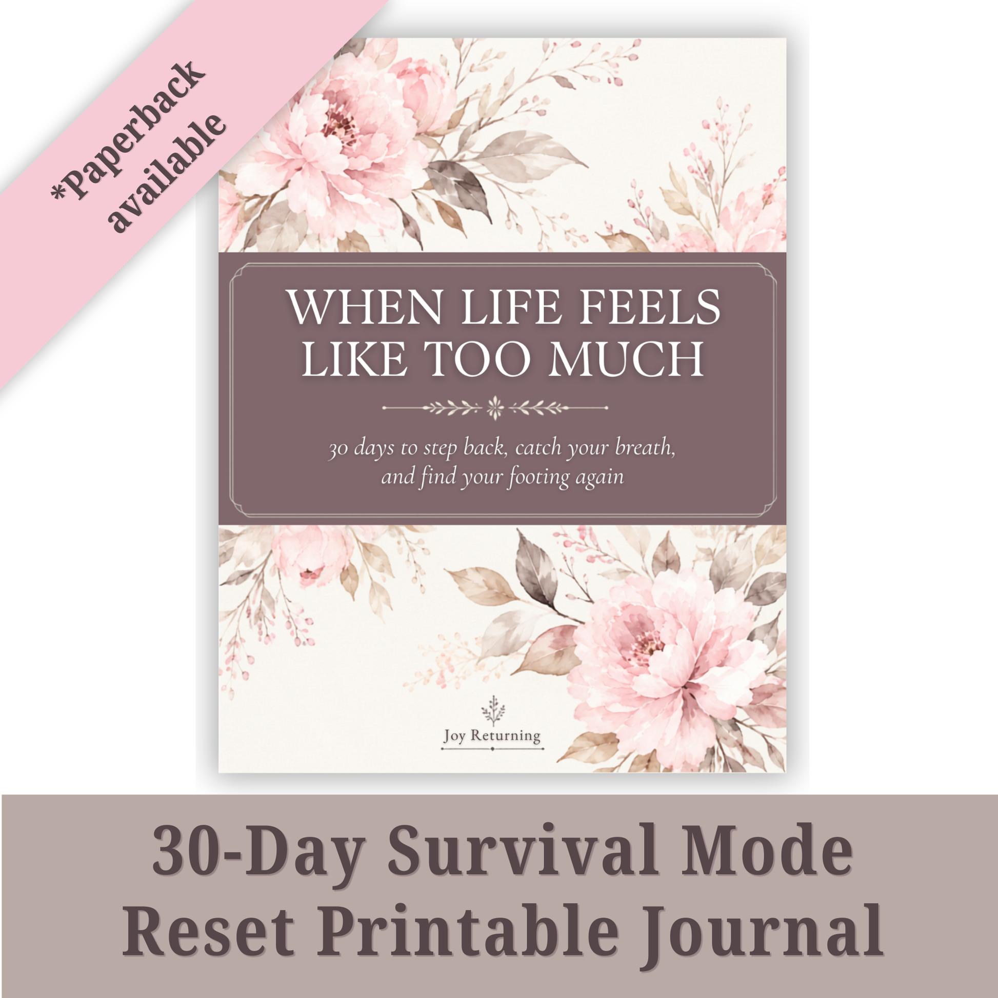 When Life Feels Like Too Much Journal Cover