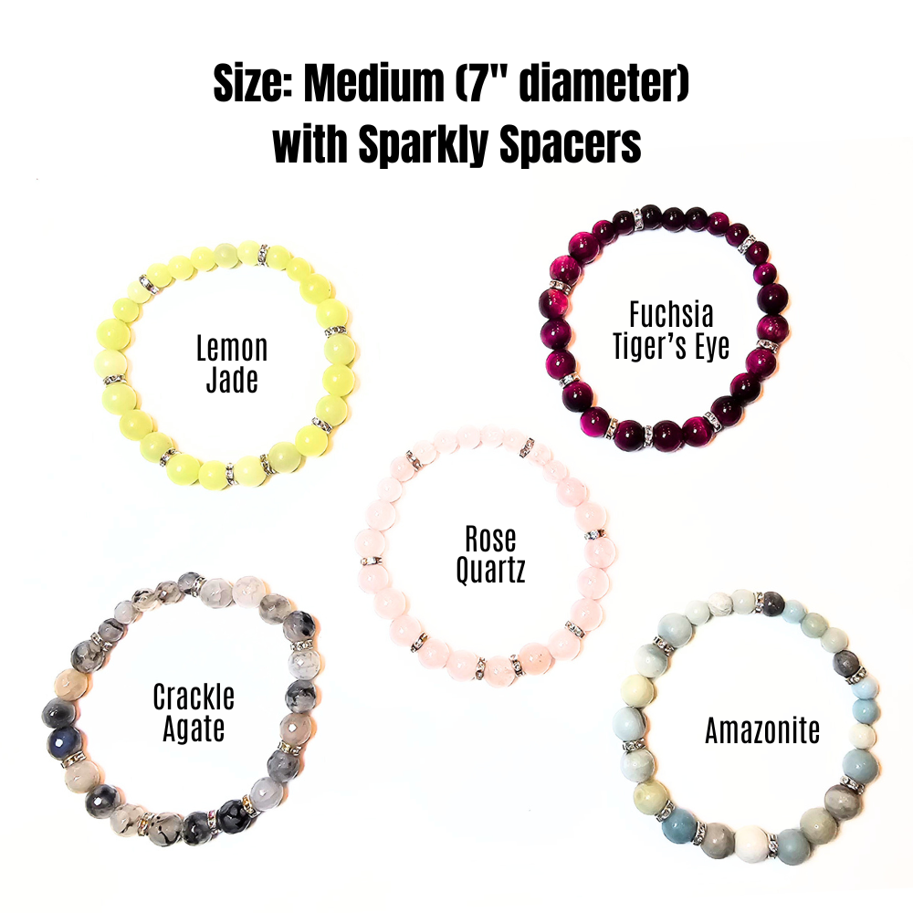 sparkly spacers medium grounding bracelets